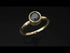 Solitaire Bezel Black Diamond Ring - Emerson No. 7
